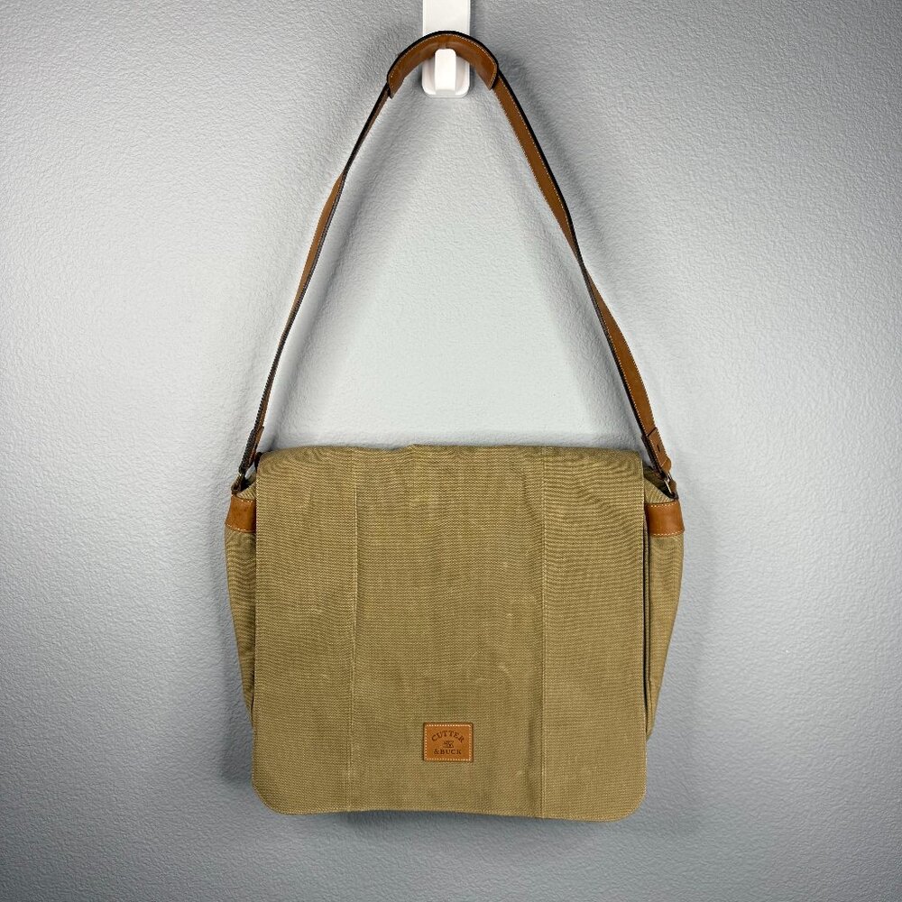 Cutter and Buck Canvas and Leather Laptop Bag
